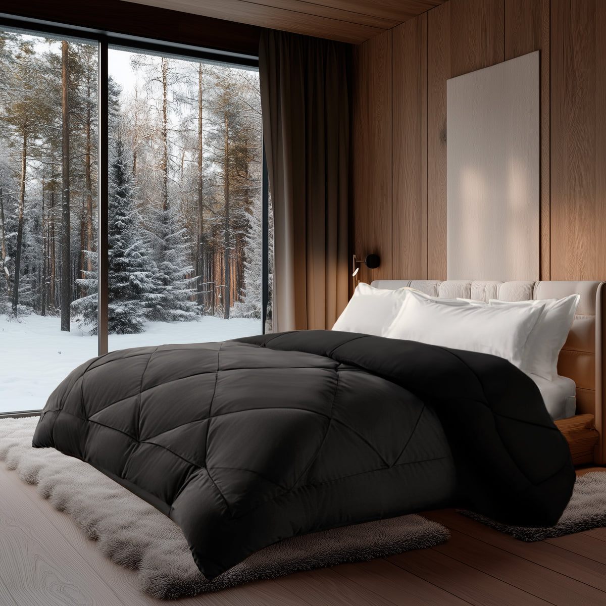 Oversized cooling comforter for hot sleepers