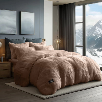 Premium plush bedding set with soft flannel fleece texture